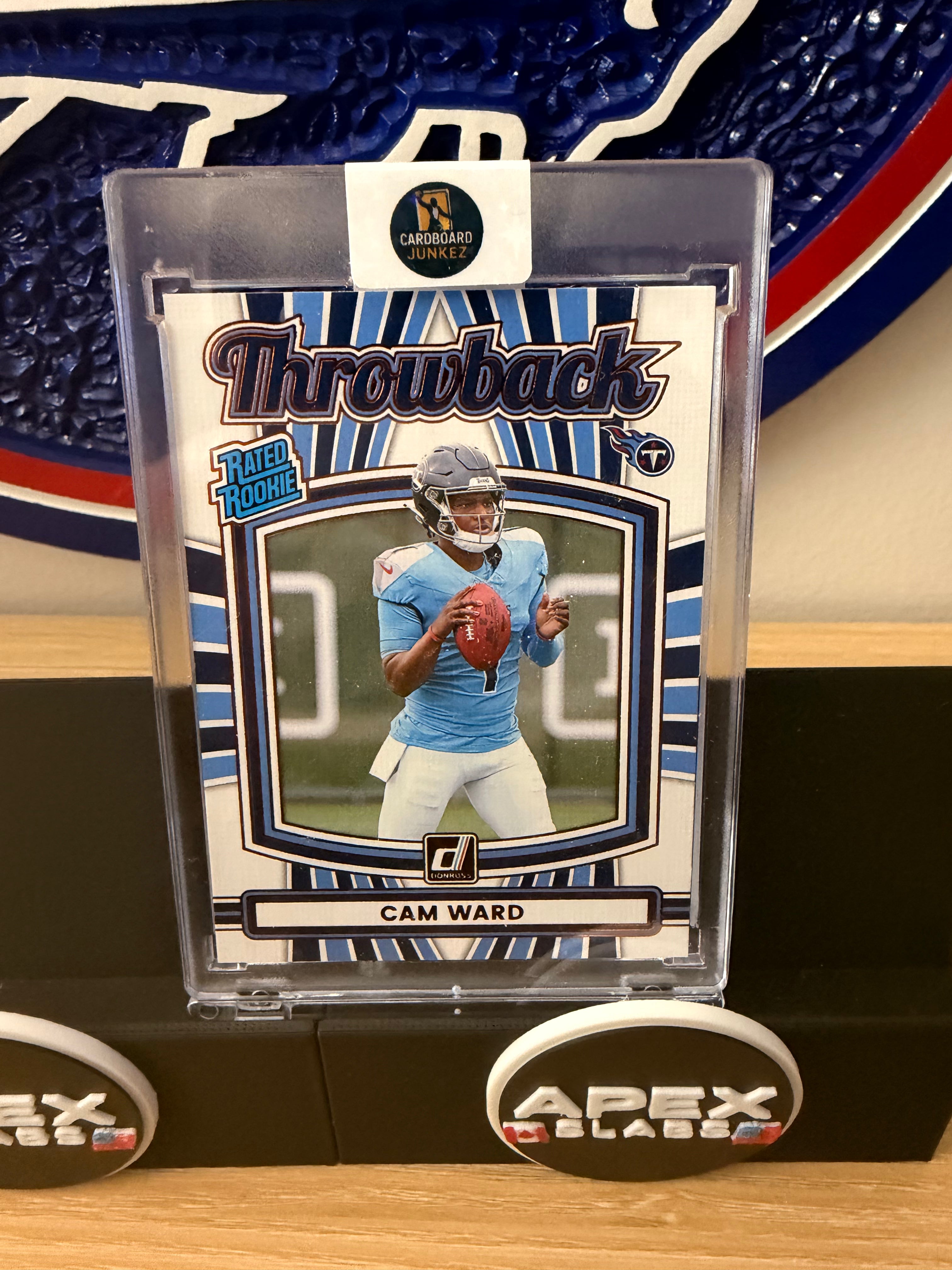 2025 Panini Donruss Throwback Cam Ward #25 Tennessee Titans
