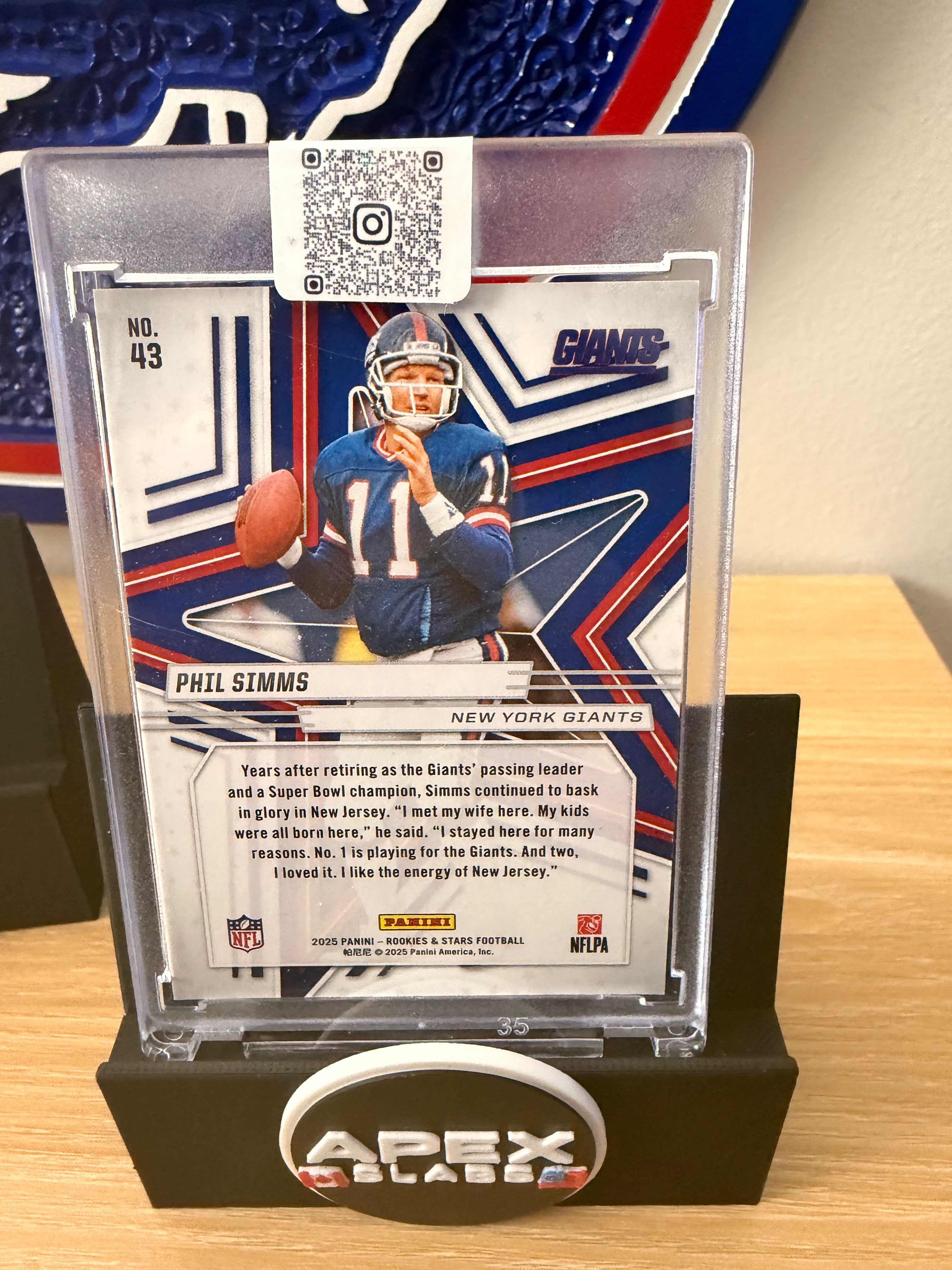 2025 Panini Rookies & Stars Phil Simms #43 New York Giants