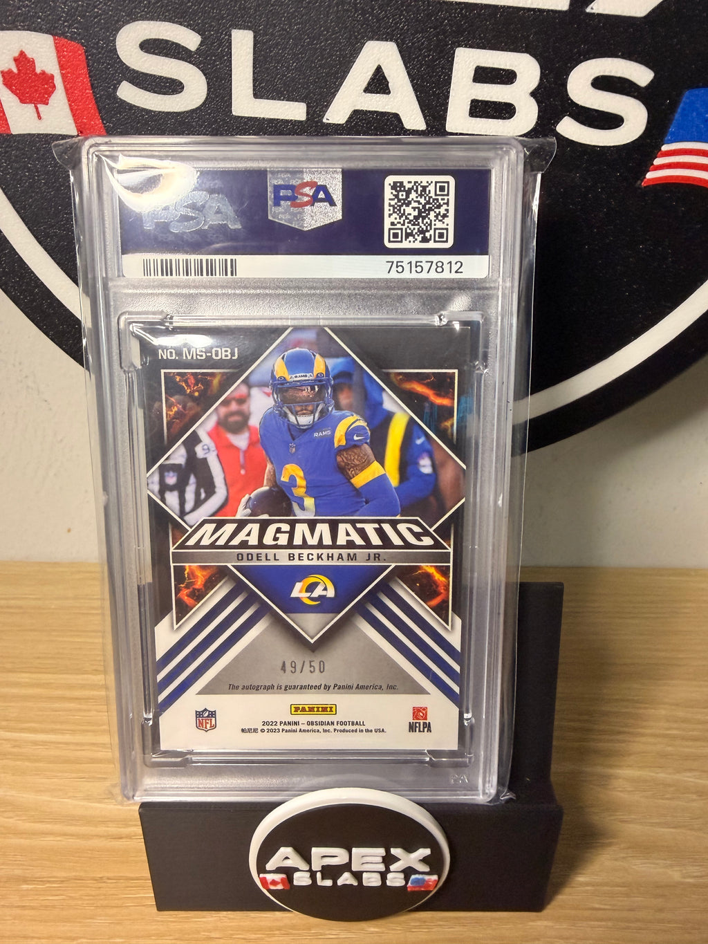 2022 Panini Obsidian Magmatic Signatures Odell Beckham Jr. #MSOBJ /50