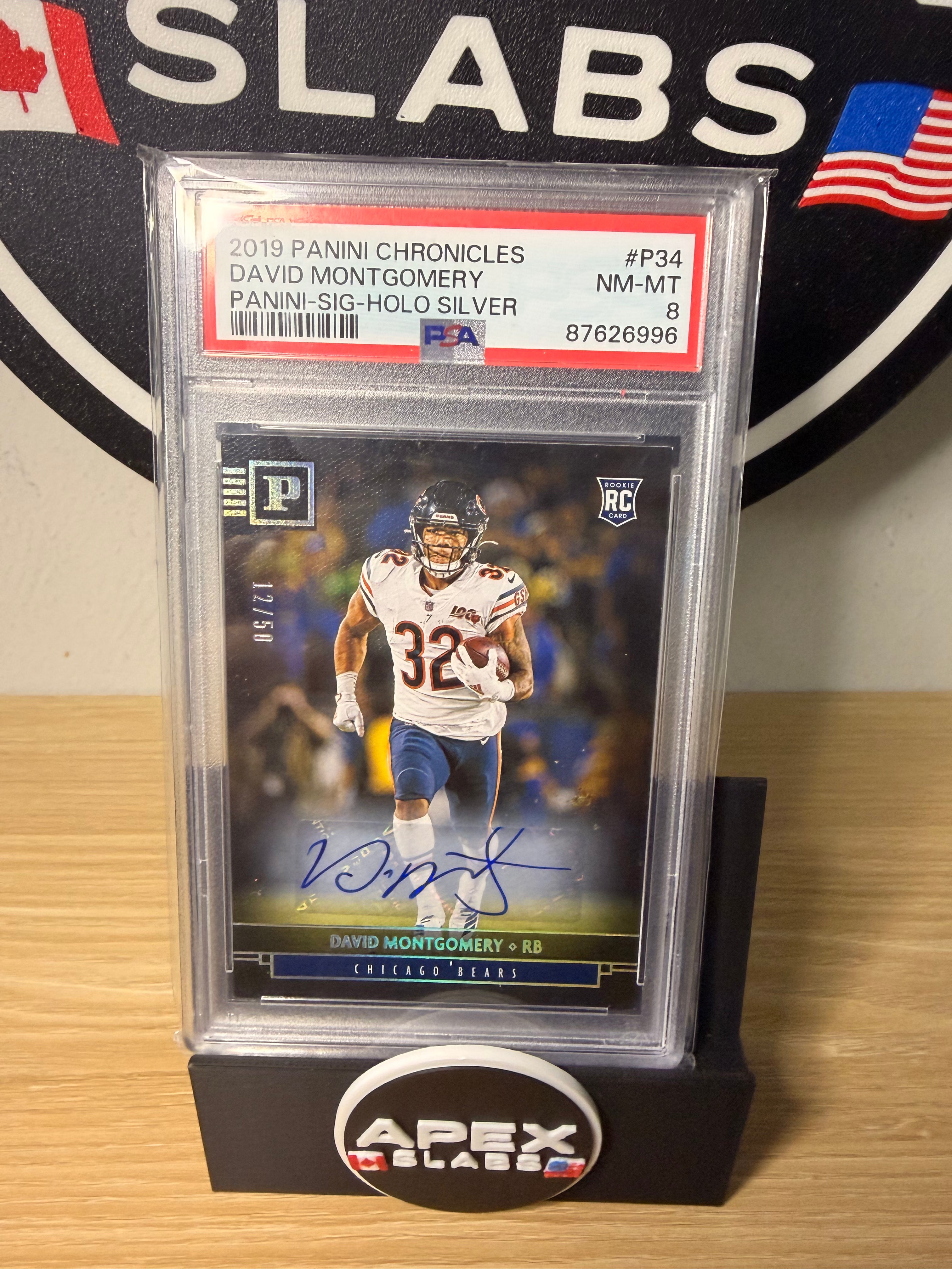 2019 Panini Chronicles Panini David Montgomery #P34 auto /50