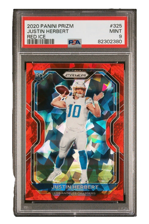 2020 Panini Prizm Red Ice #325 Justin Herbert RC Rookie | Los Angeles Chargers