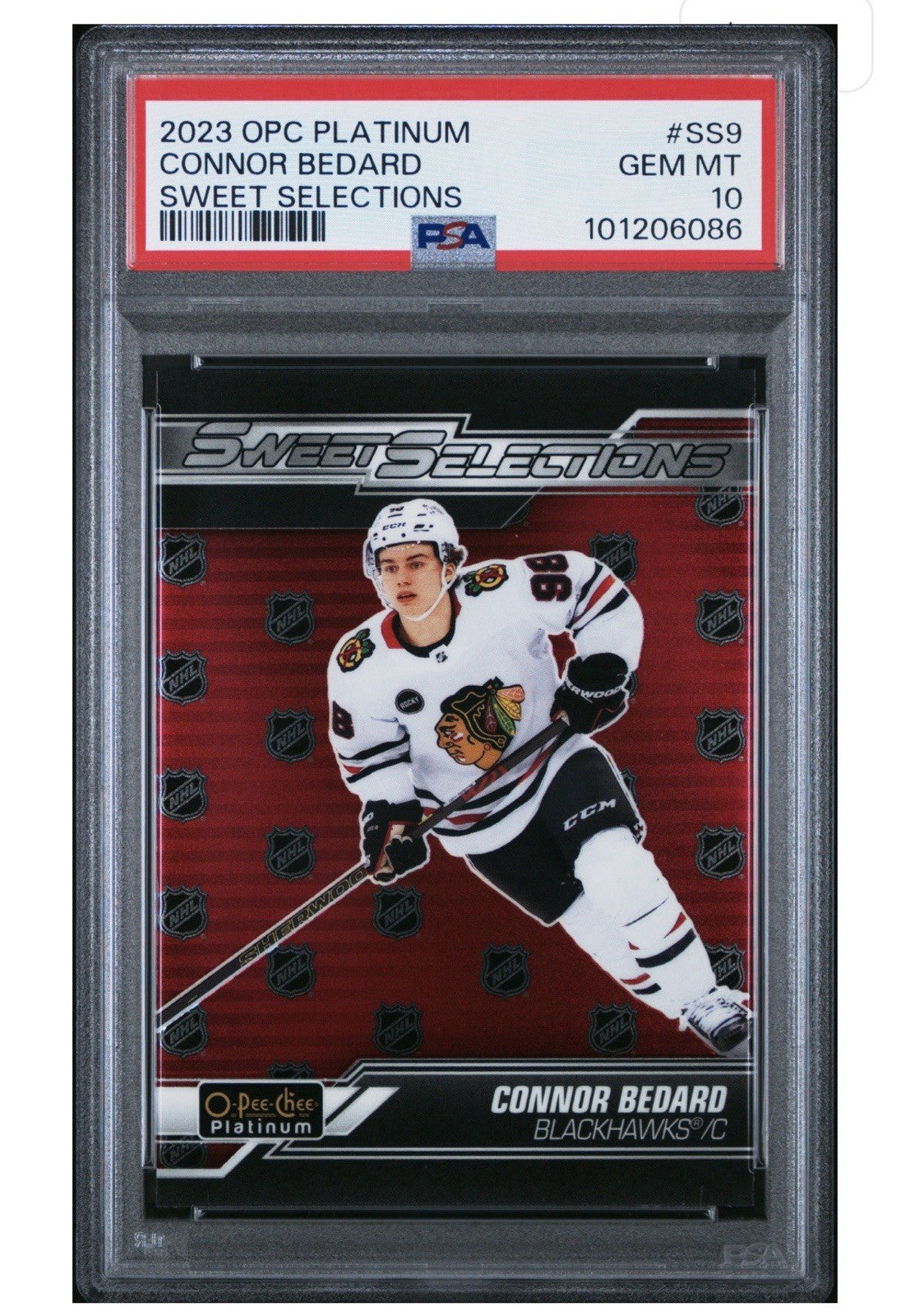 2023  OPC Platinum Connor Bedard Sweet Selections Rookie Card #SS9 PSA 10