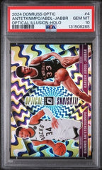 PSA 10 Antetknmpo/Abdl-Jabbr 2024 Donruss Optic Optical Illusions #4 Holo