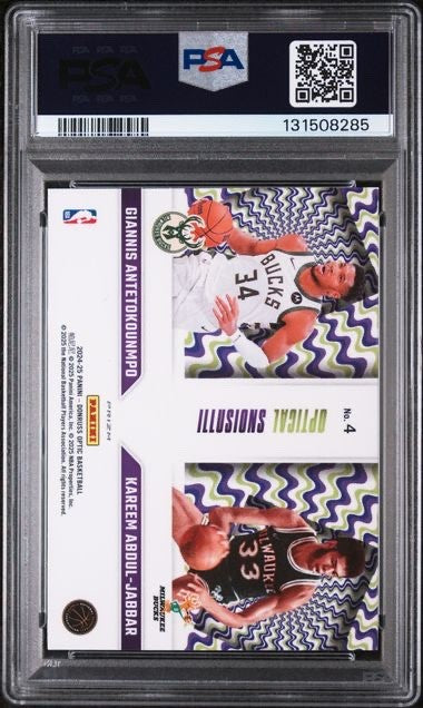 PSA 10 Antetknmpo/Abdl-Jabbr 2024 Donruss Optic Optical Illusions #4 Holo
