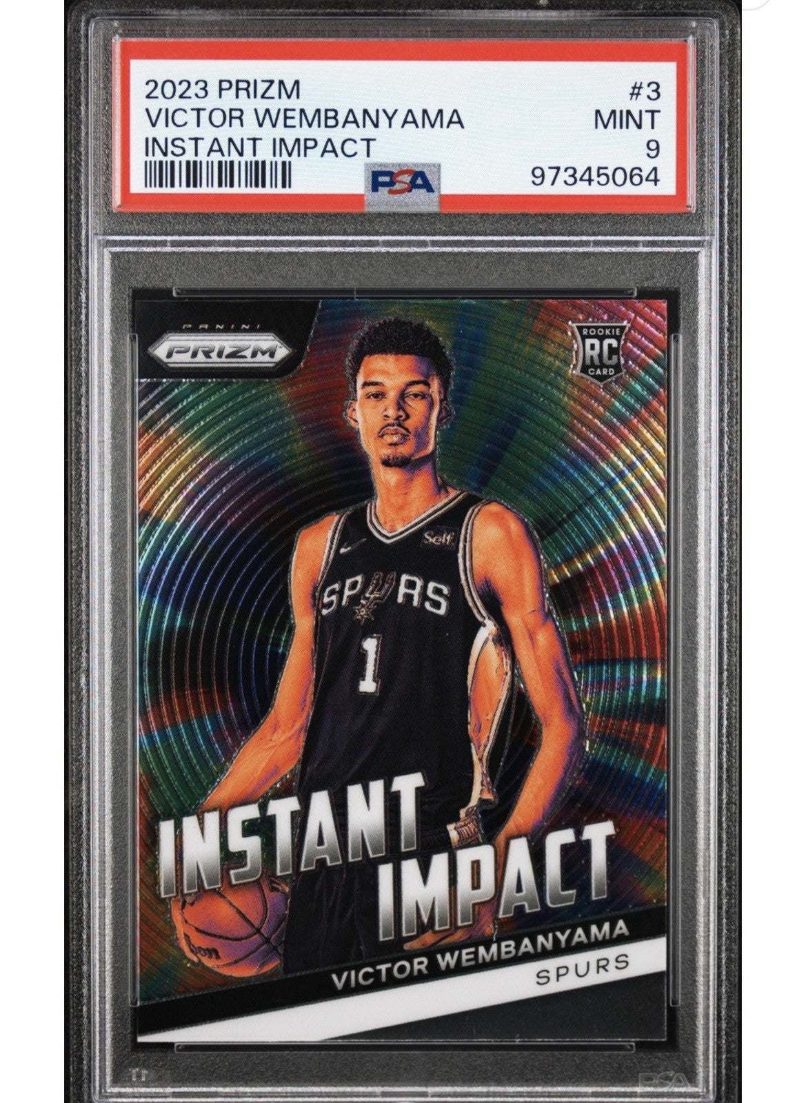 2023 Panini Prizm - Instant Impact #3 Victor Wembanyama (RC) PSA 10 Spurs